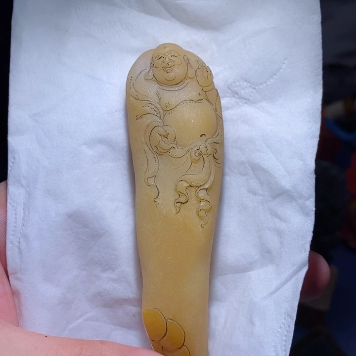 未镶嵌定制翡翠手把件弥勒