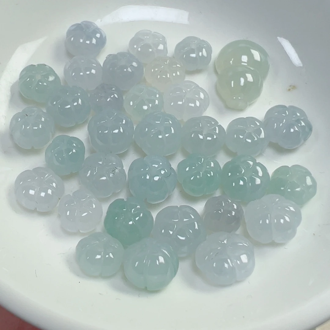 翡翠散珠南瓜珠一颗卡8+