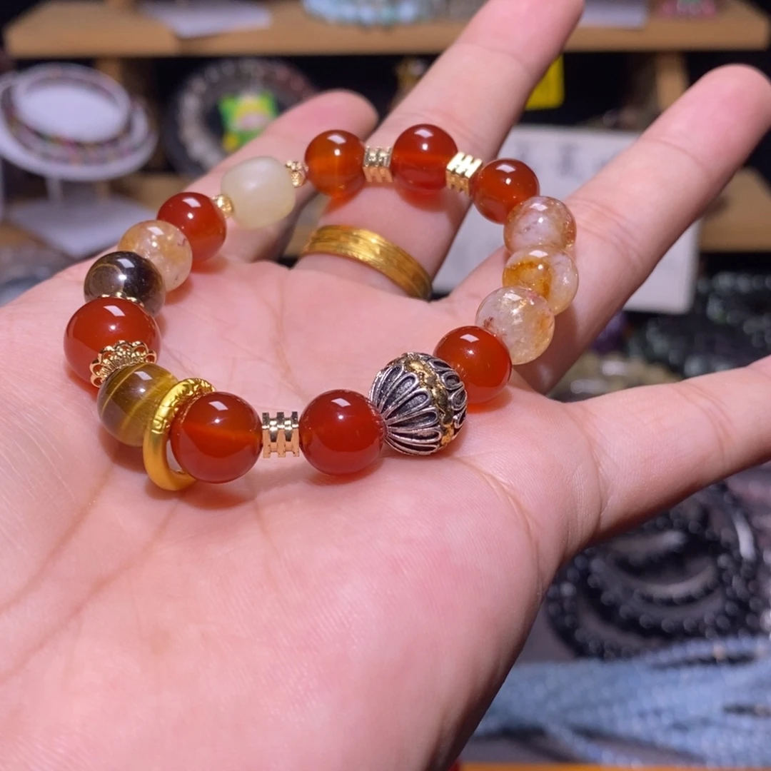 水晶手串未镶嵌6 红玛瑙设计款 10
