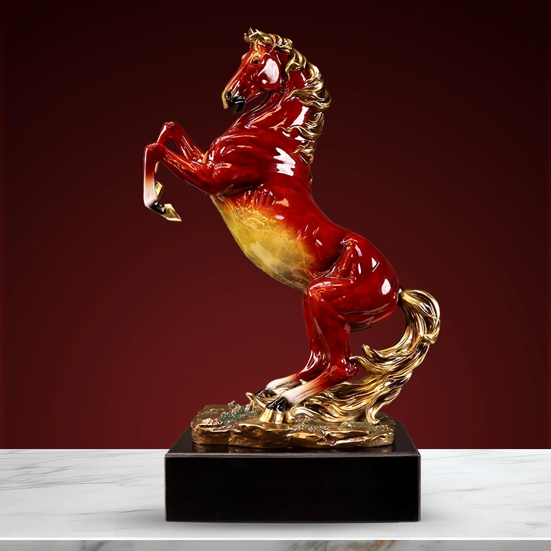 新中式志在千里马高端铜马摆件家居办公室桌面装饰品开业乔迁礼物