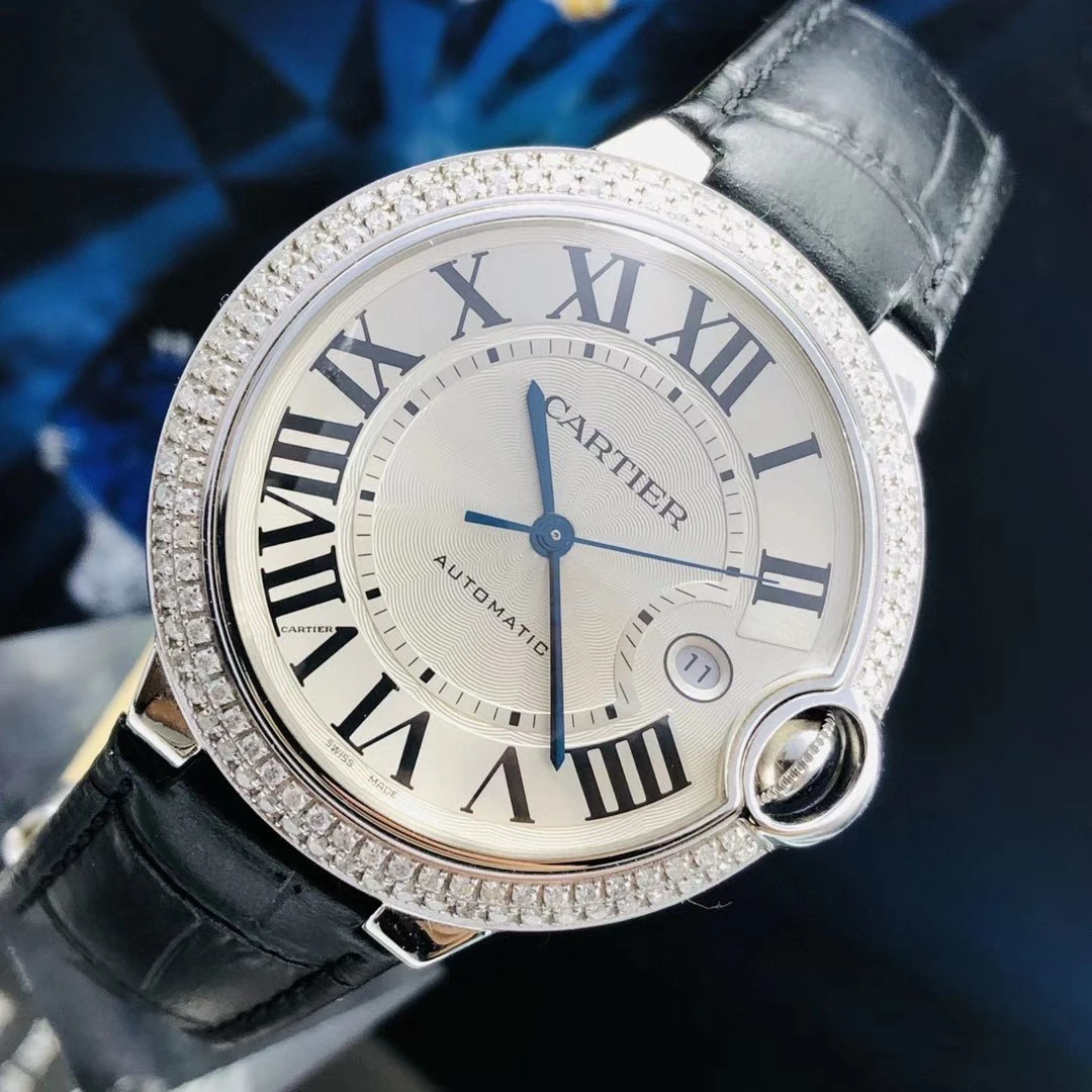 99新 Cartier/卡地亚 蓝气球W69016Z4/42MM/后钻自动机械男表