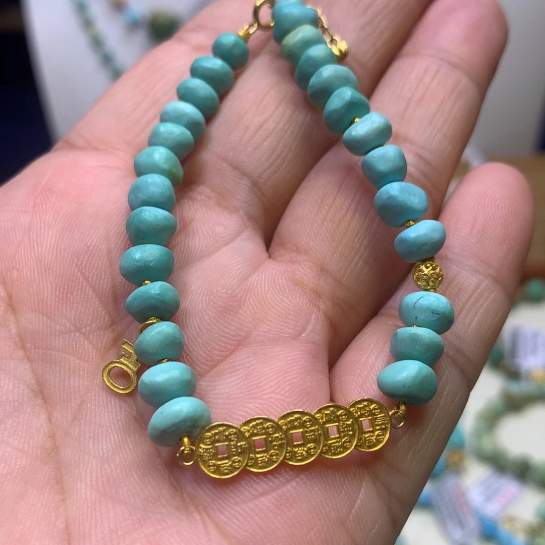 绿松石18K金镶嵌单圈