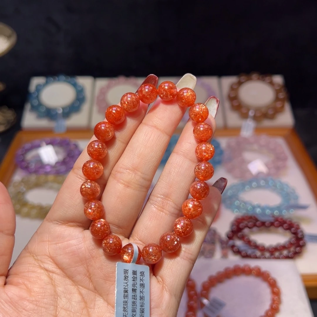 长石手串未镶嵌二*金太阳8.7m m