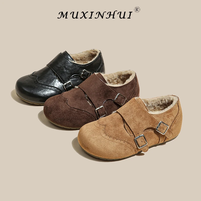 【品牌】2025学院风勃肯鞋休闲风复古港风棉鞋纯色潮流风秋冬698