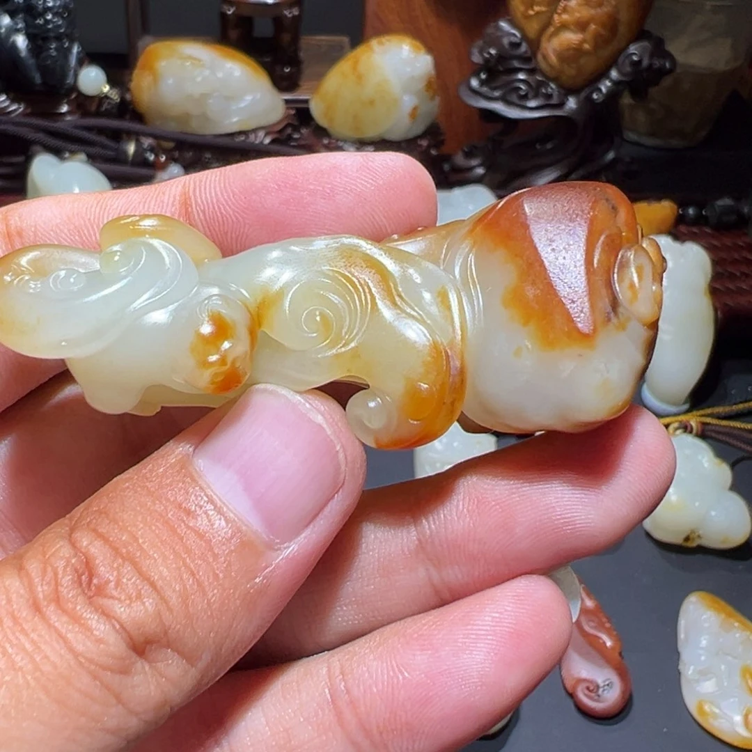 颈饰未镶嵌和田玉（子料）@**哥