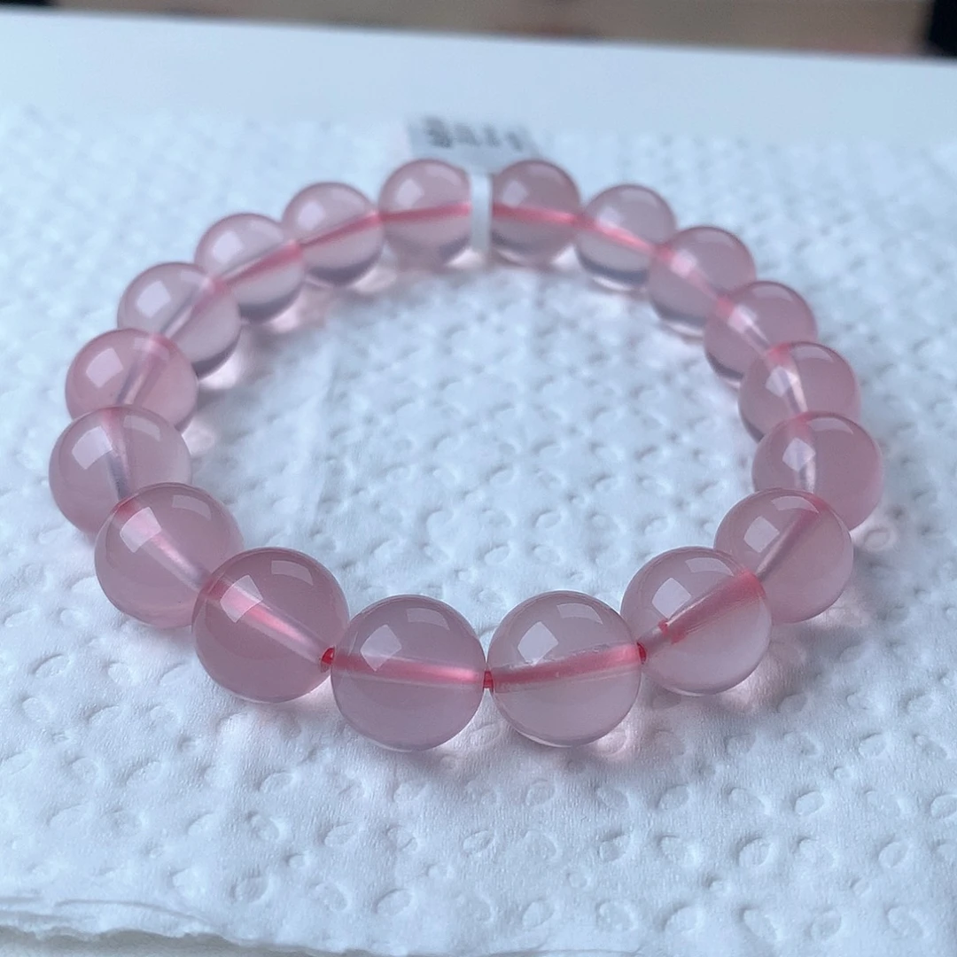 水晶手串未镶嵌粉水晶