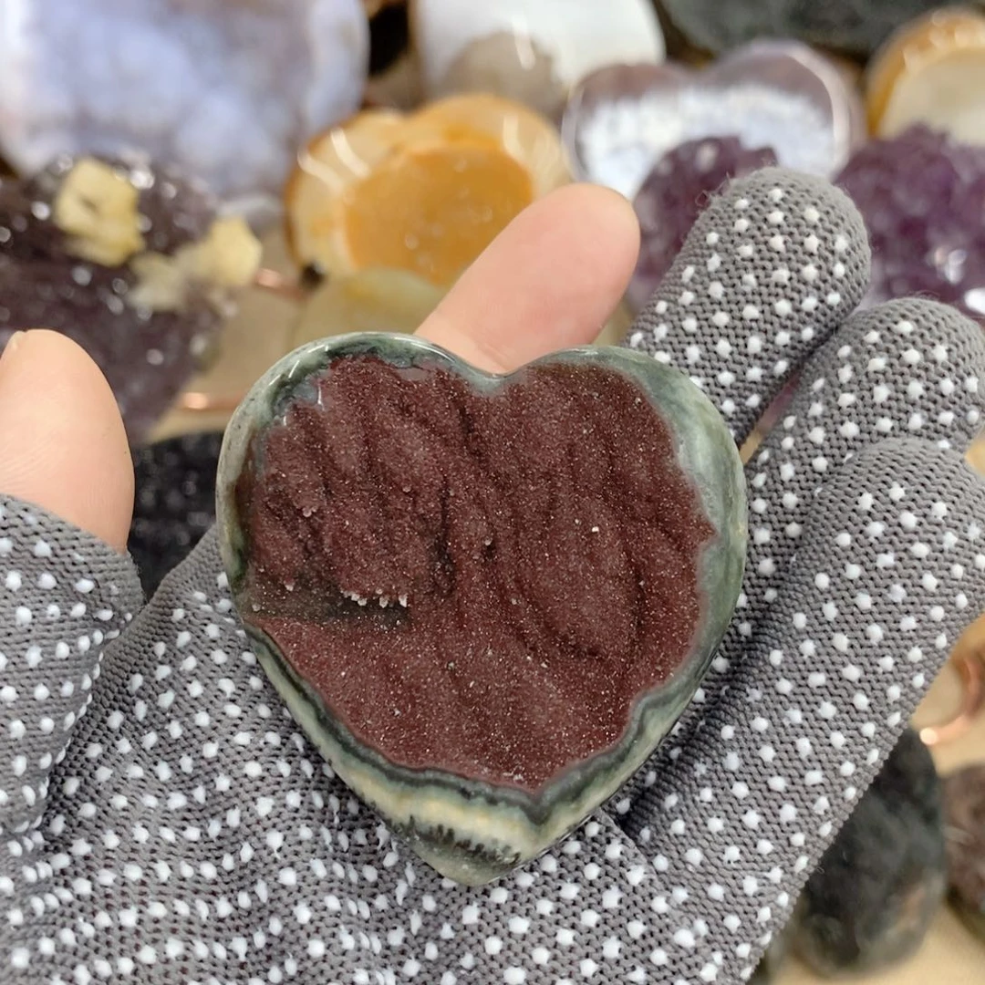 天然水晶摆件爱心未镶嵌水晶星****✨