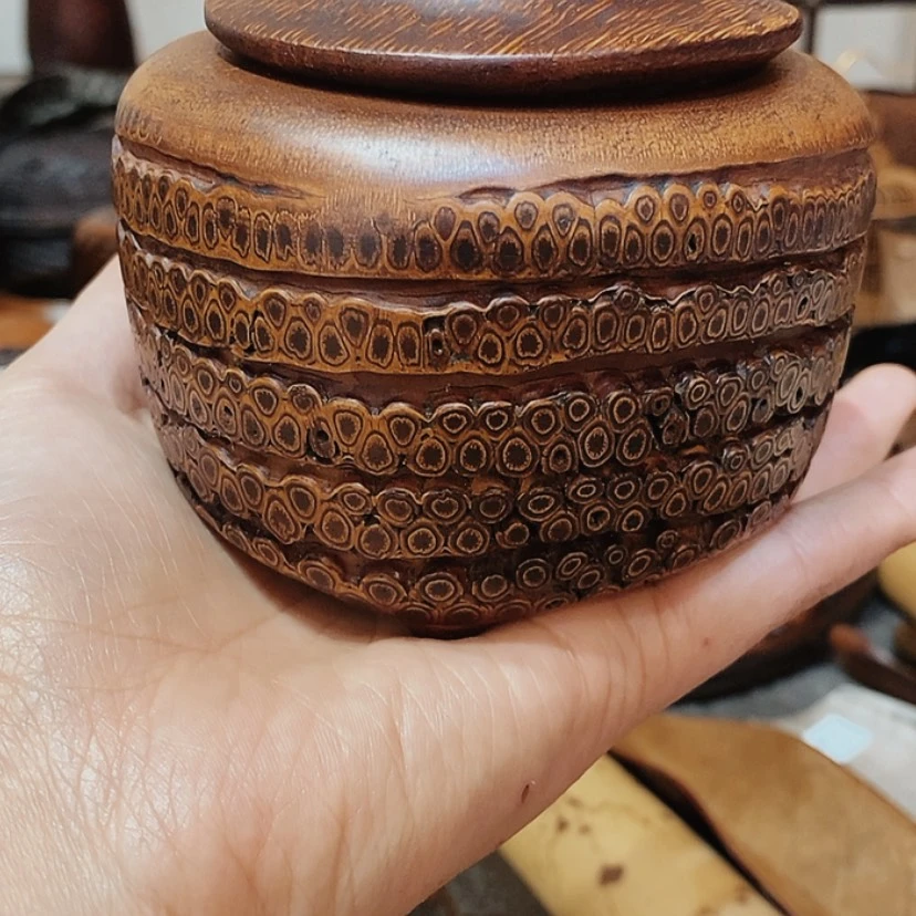 【闪购商品】佛*墙老竹根茶叶罐