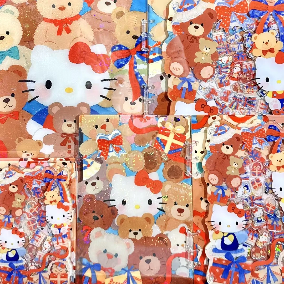 【新款毛绒kitty】高定摇摇本套餐活页本手工DIY收纳盒亚克力