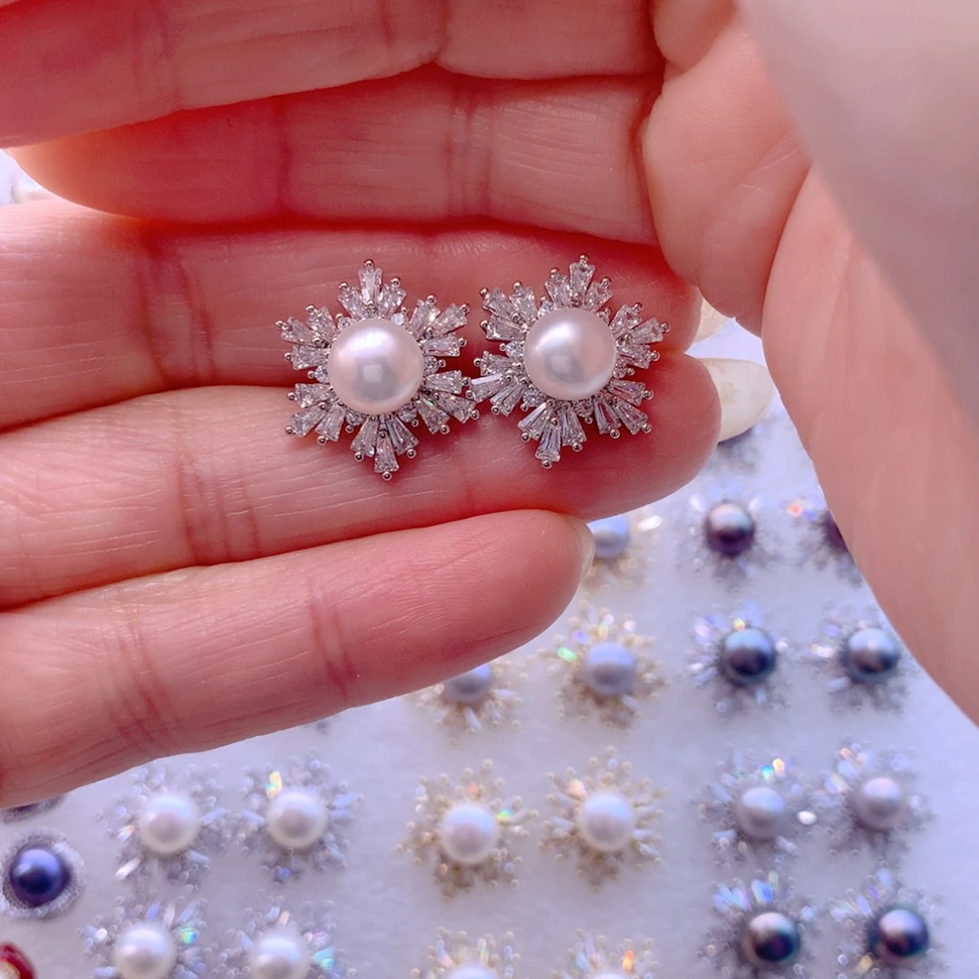 耳饰合金淡水珍珠