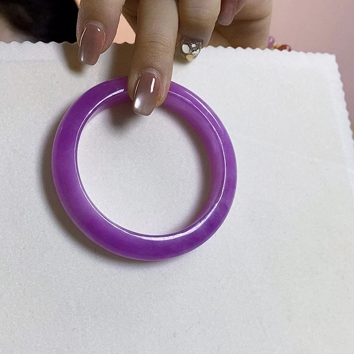 未镶嵌锂辉石紫锂辉高冰收藏级顶配手镯57