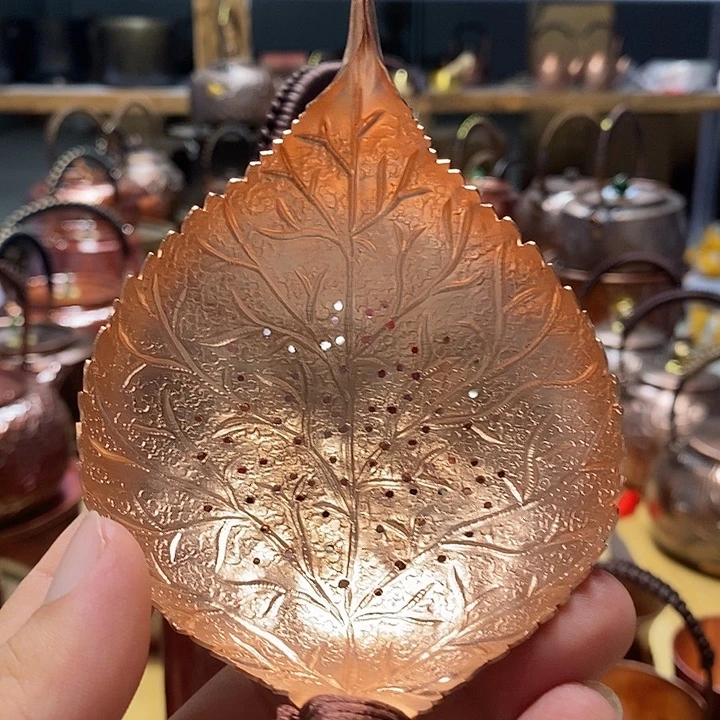 手工制作紫铜茶口孔子