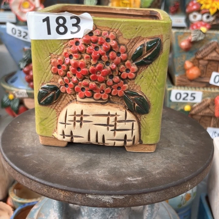 紫砂花盆粗陶材质多肉花盆