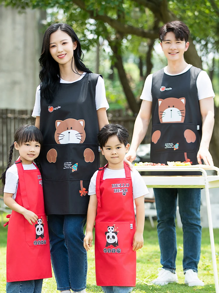 2025新款防污家用可爱风防油防水防溅韩版围裙定制围裙厨房专用