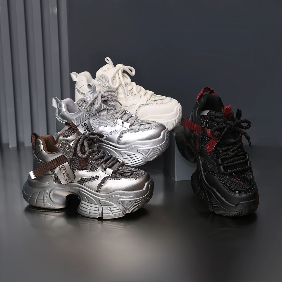 千之恋D增高6CM2025春季新款休闲风运动时尚百搭厚底气质女鞋5566