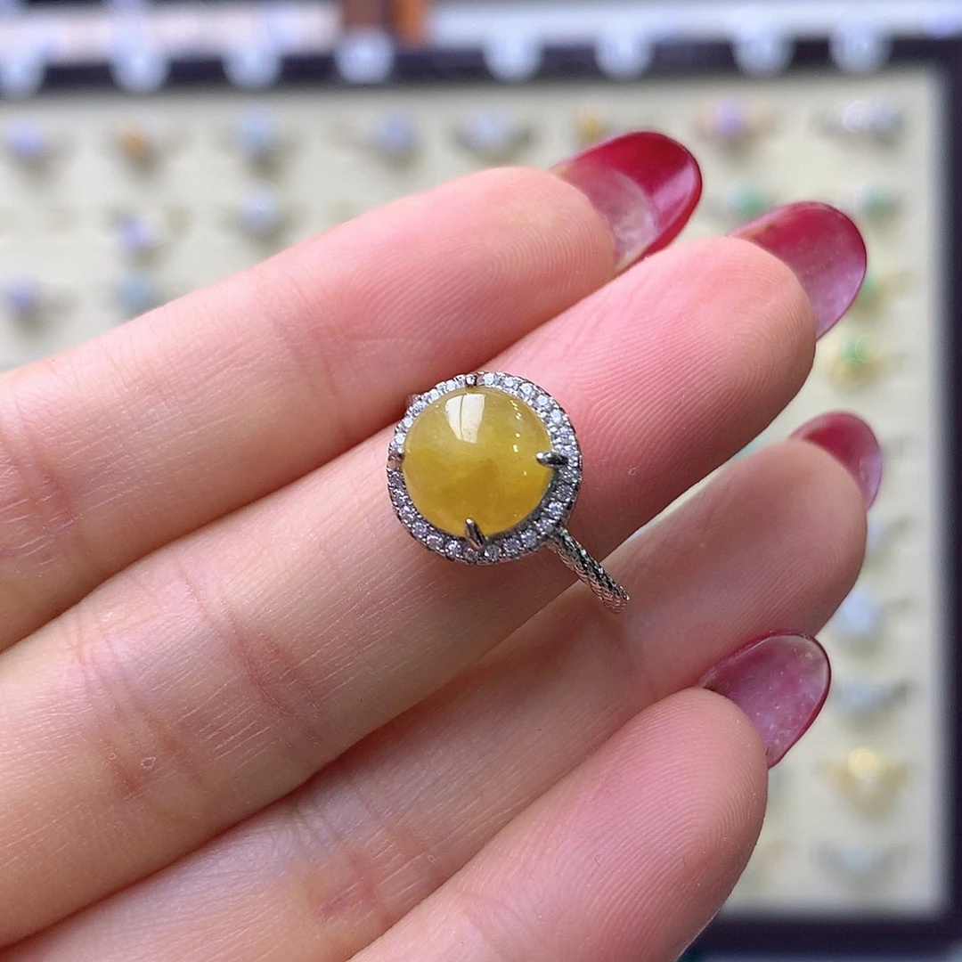 翡翠银S925镶嵌戒指03