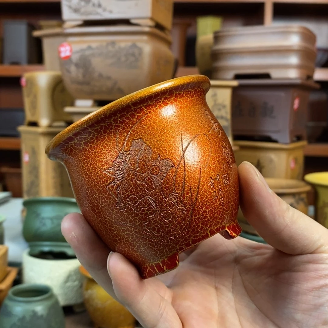 紫砂花盆盆景花盆小