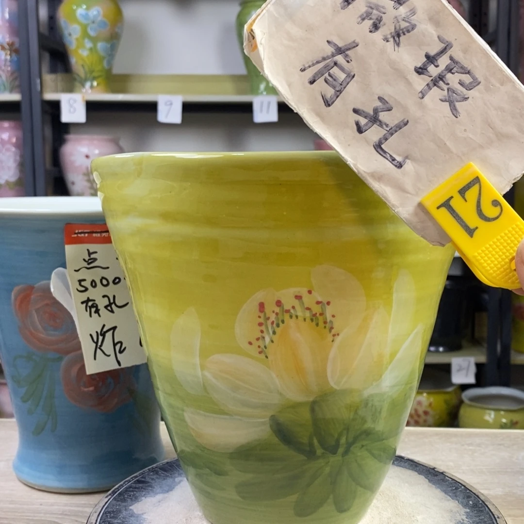 景德镇手工手绘陶瓷花盆