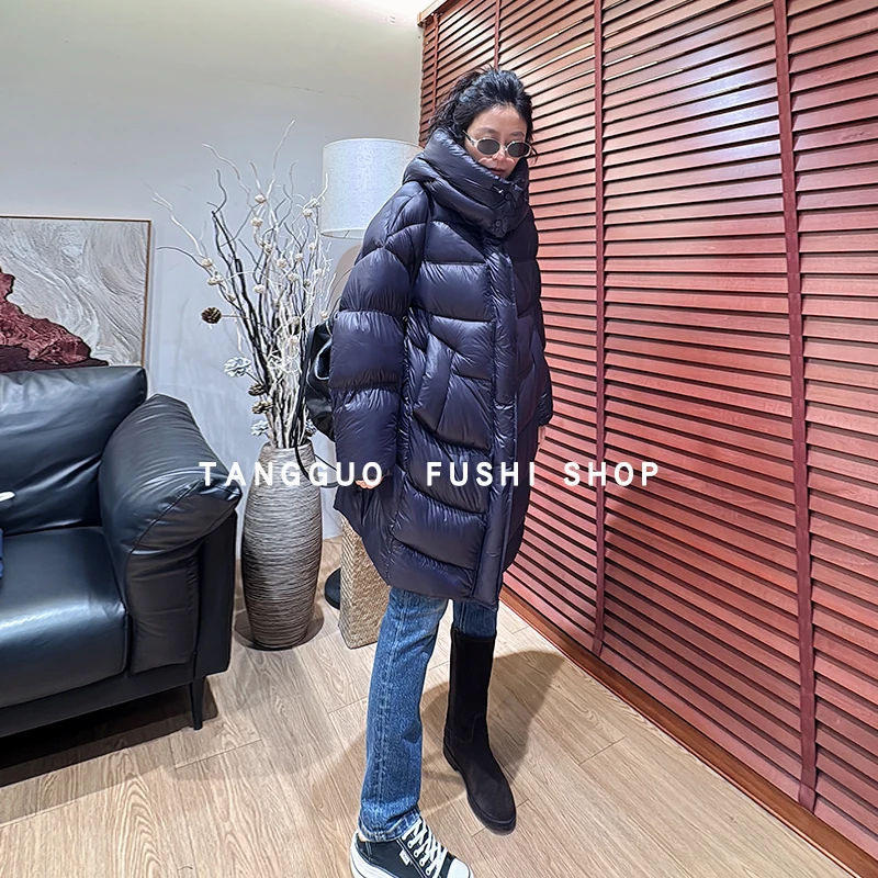 【唐果】冬季『云朵大被子』长款可拆卸帽羽绒服加厚保暖宽松龟背款