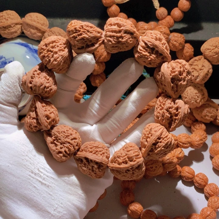 你***说文玩核桃手串南疆石