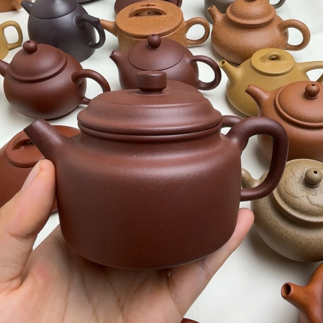 茶壶紫砂紫泥德钟150cc微瑕