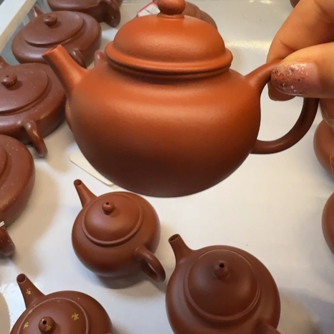 茶壶紫砂宜兴原矿朱泥100