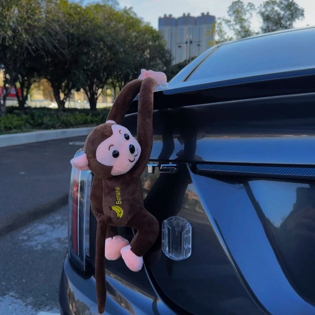 搞笑车载猴子玩偶车外载摆件快拆不怕偷回头率百分百创意吊长臂猴