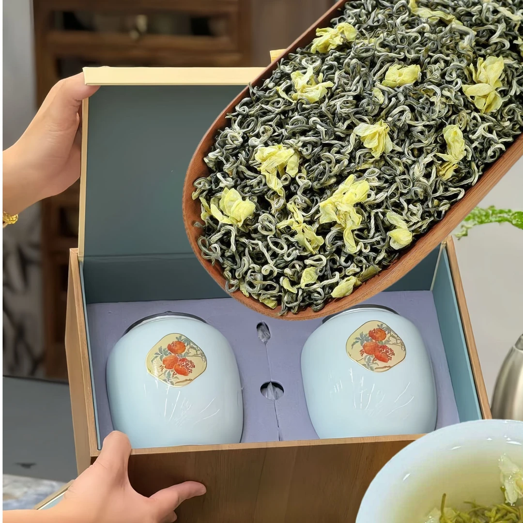 十窨茉莉飘雪茉莉花茶茶叶嫩芽新茶茉莉绿茶花香浓香回甘礼盒装