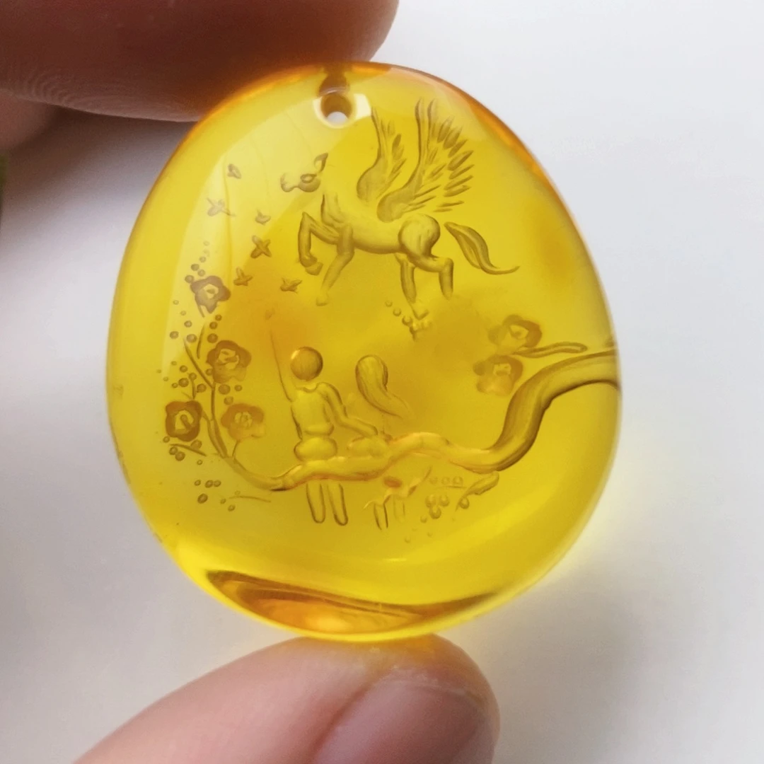 【闪购商品】金珀吊坠(不含链)未镶嵌