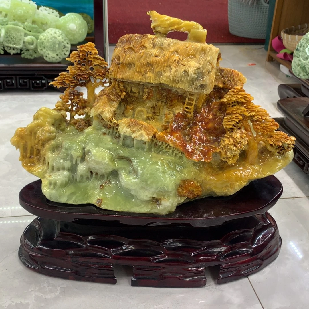 景***田玉家居摆件手工雕刻