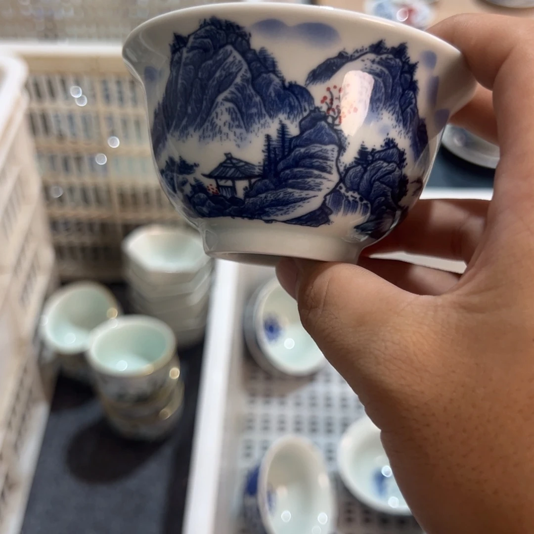 白万里江山压手杯全