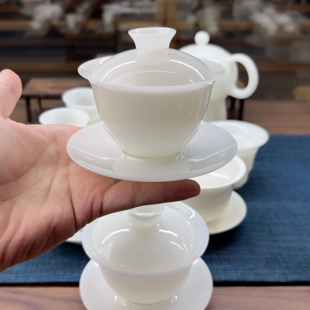 120毫升璞玉冰种玉瓷茶具