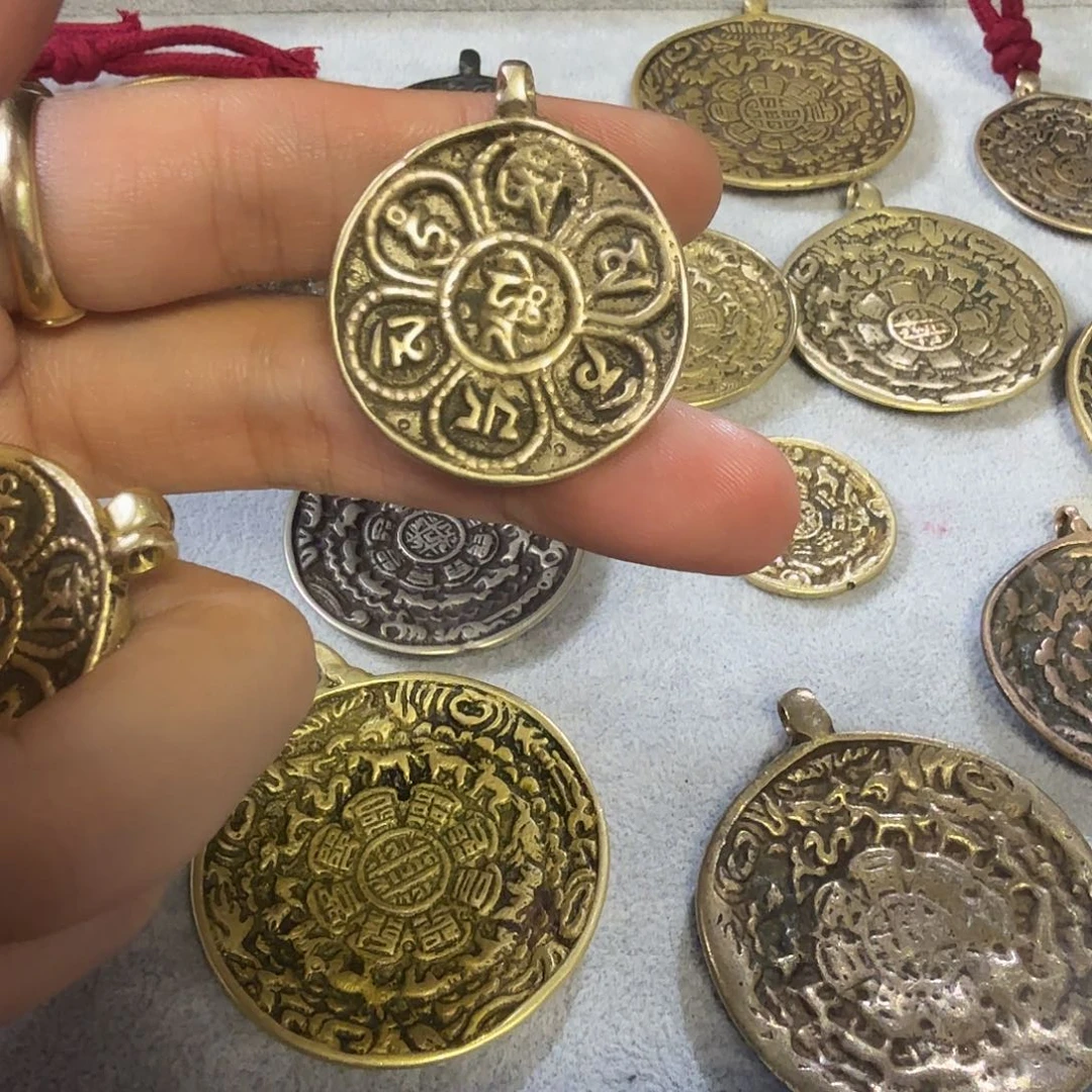 大理石磁石老六字真言九宫八卦牌