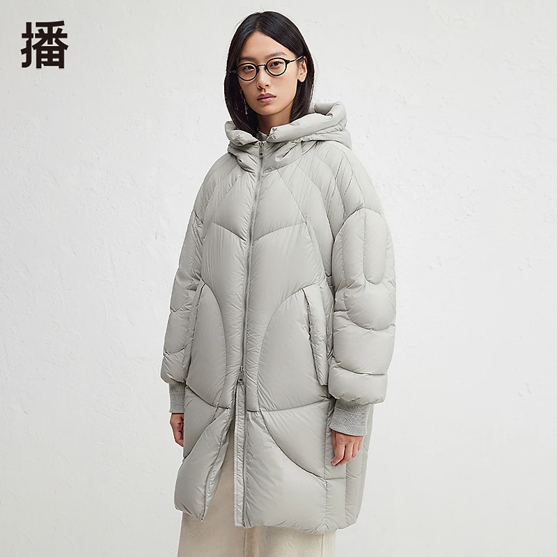 【达人专属】播保暖舒适连帽领羽绒服BDR4RD3553