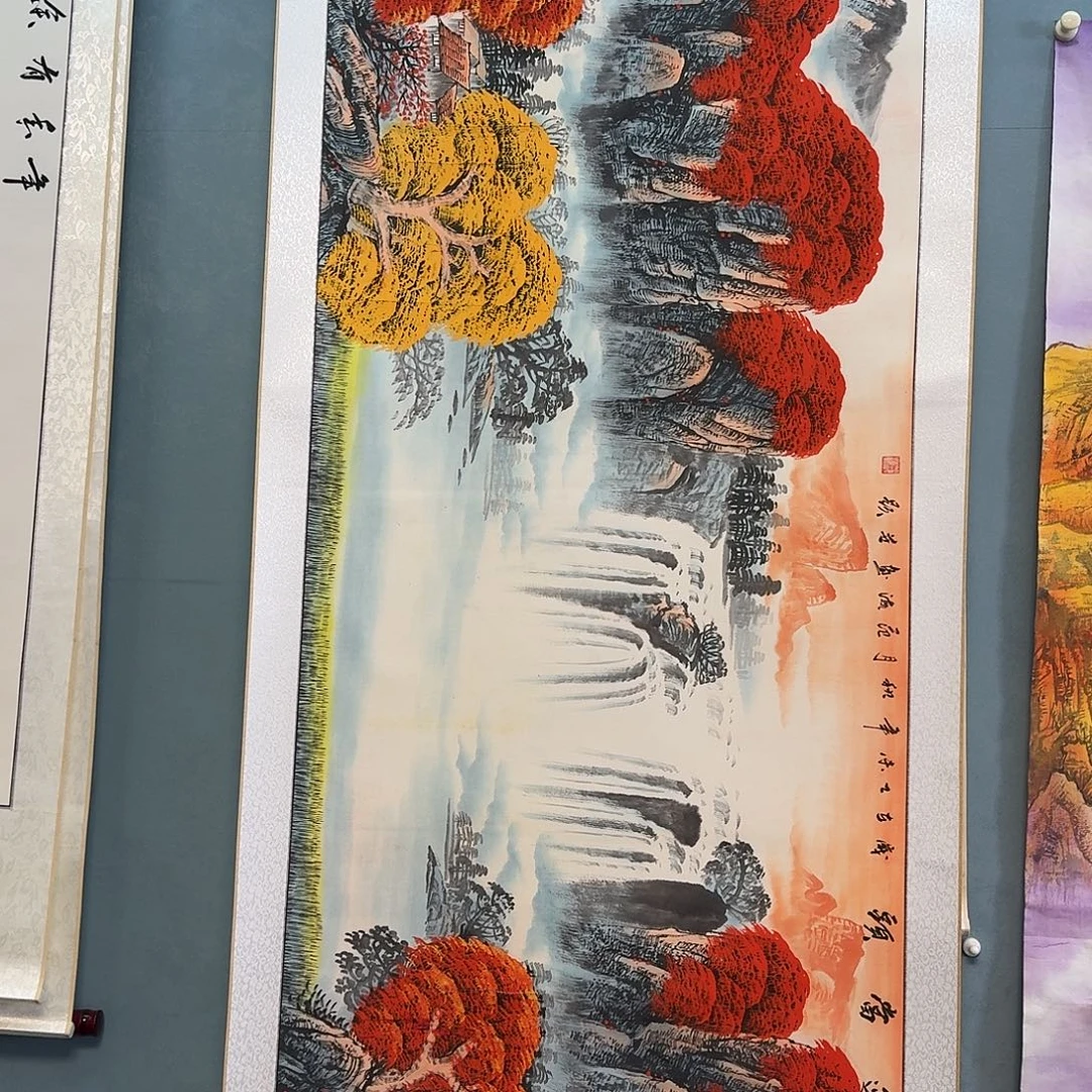 纯手绘国画作品好看小六尺