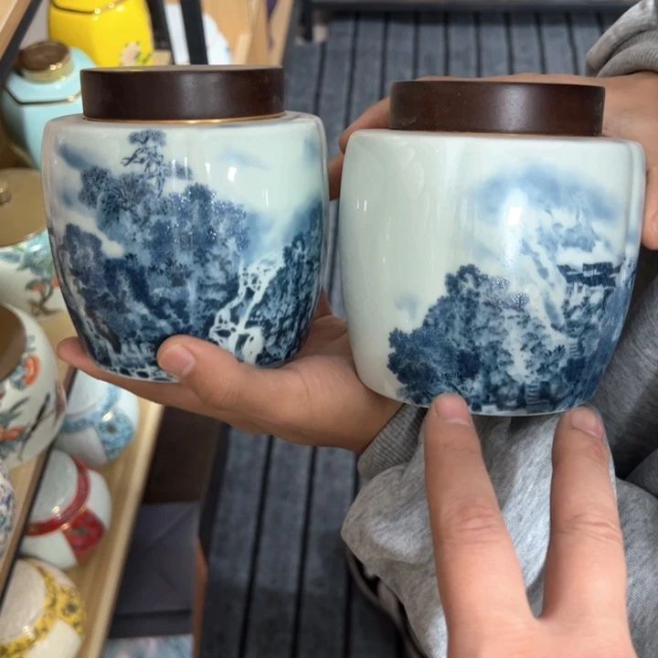 茶叶罐陶瓷家用储物罐轻微瑕疵品介意勿拍