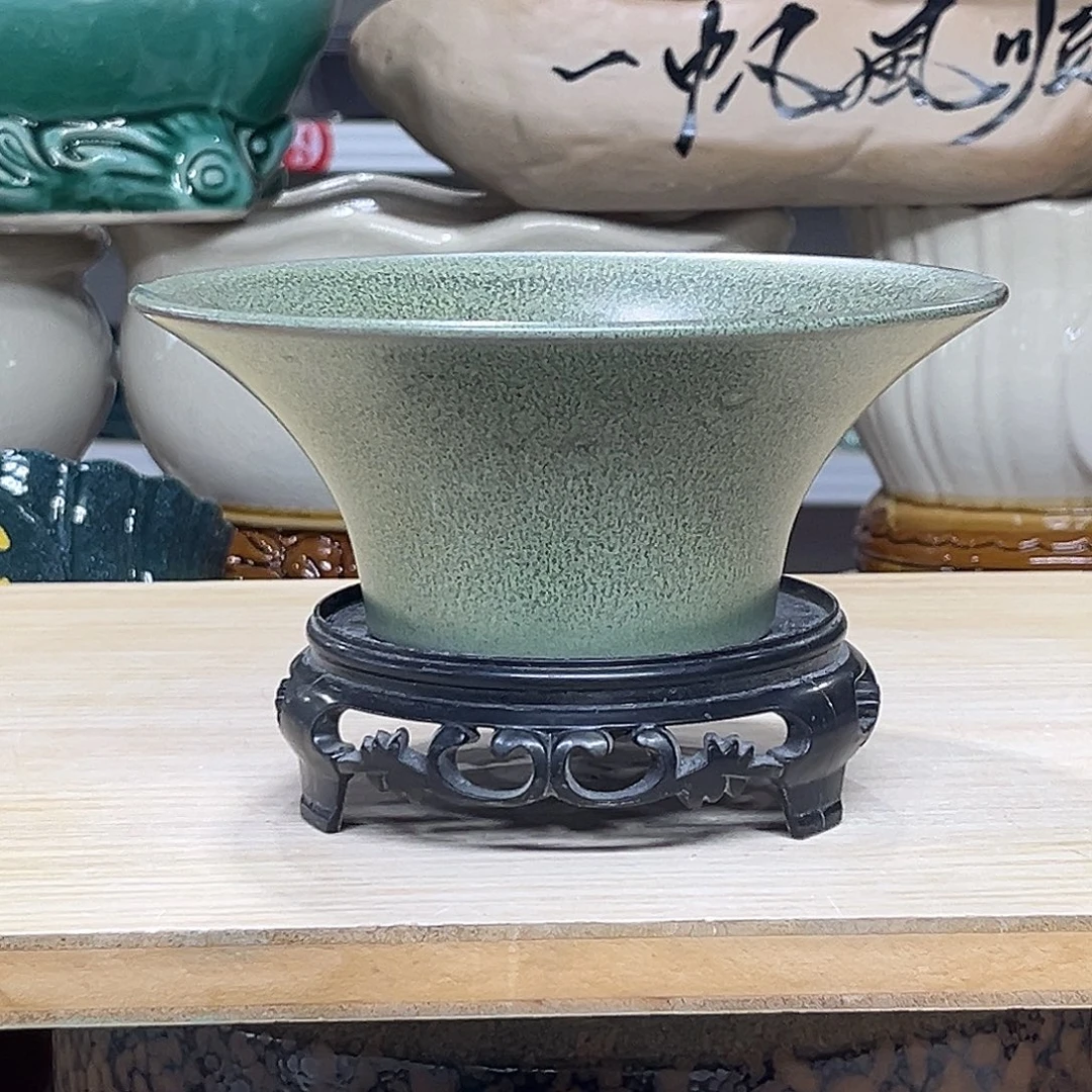 陶瓷绿植多肉微瑕花盆口径16*6.5无孔