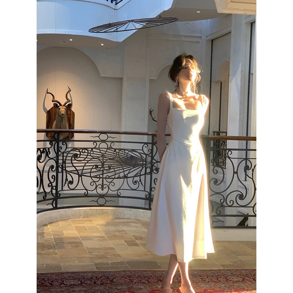 【从一时刻】法式收腰小众显瘦气质夏季吊带连衣裙女CY-S23009