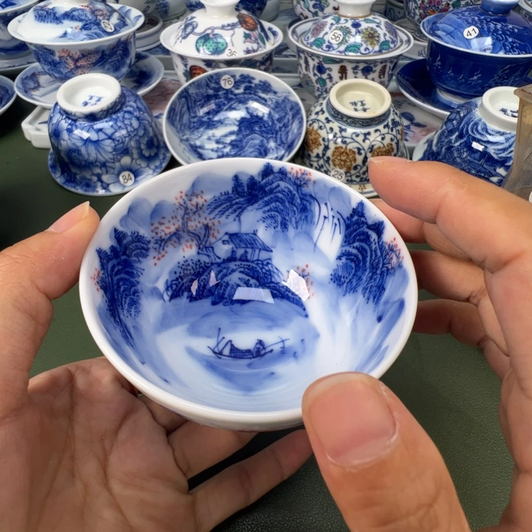 景德镇纯手工纯手绘茶具木木59