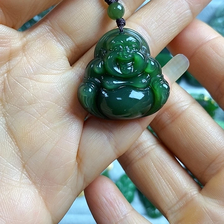 吊坠(不含链)未镶嵌和田玉（碧玉）