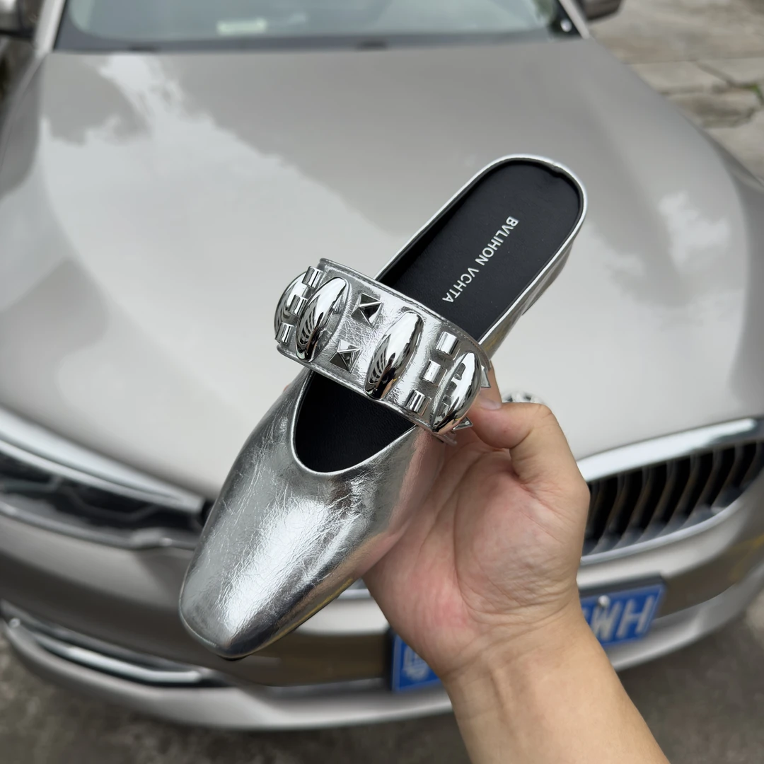 新款2025法式时尚气质单鞋百搭包头拖鹏3