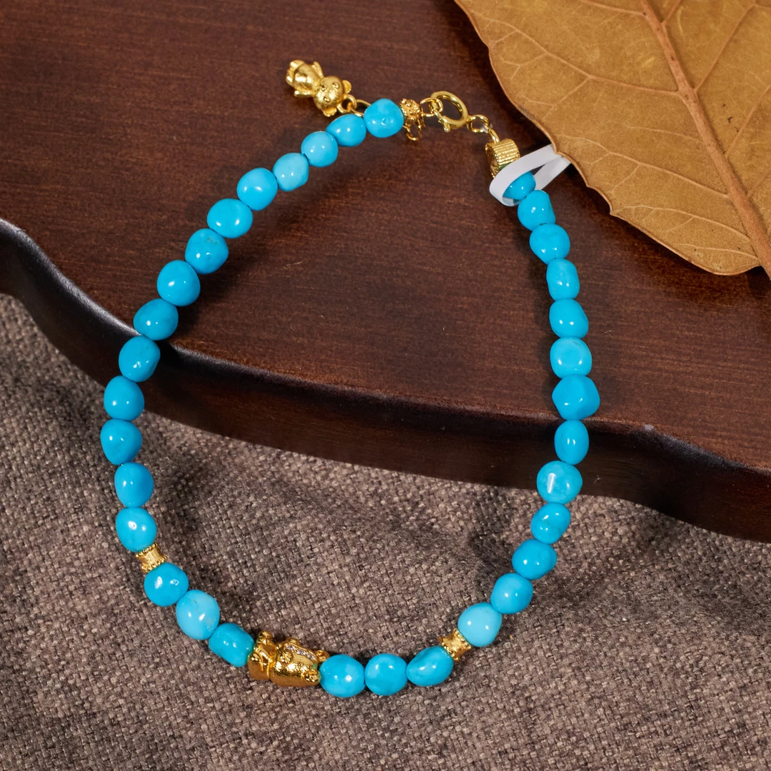 【玉峰珠宝丨安娜严选】绿松石手链S925银美松【N3991】多样性发一