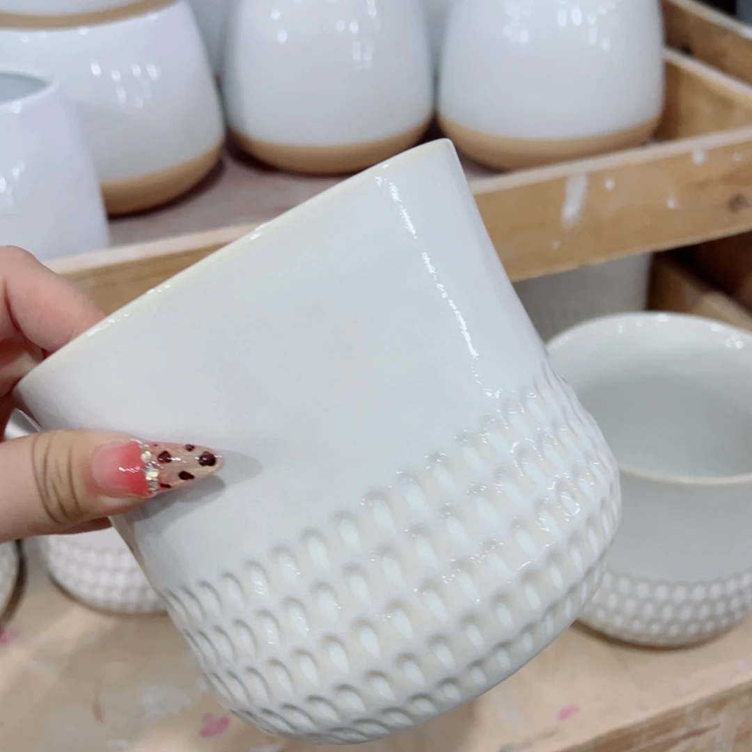 有孔，陶瓷花盆满10米包邮发货