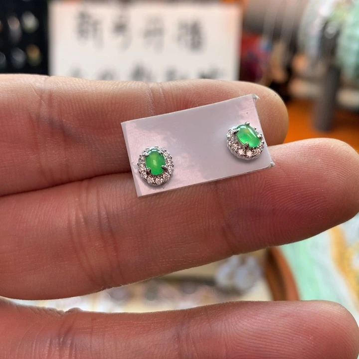 ****来翡翠银S925镶嵌颈饰