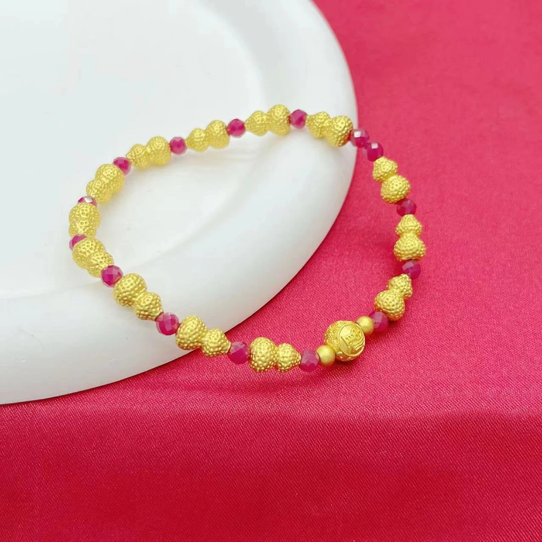 【杰哥专属】传承名贵宝石培育红宝石葫芦手串K313