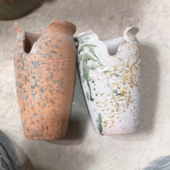 紫砂花盆口12高度20高22瑕疵