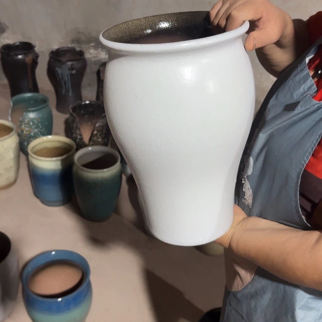 紫砂花盆口20高32