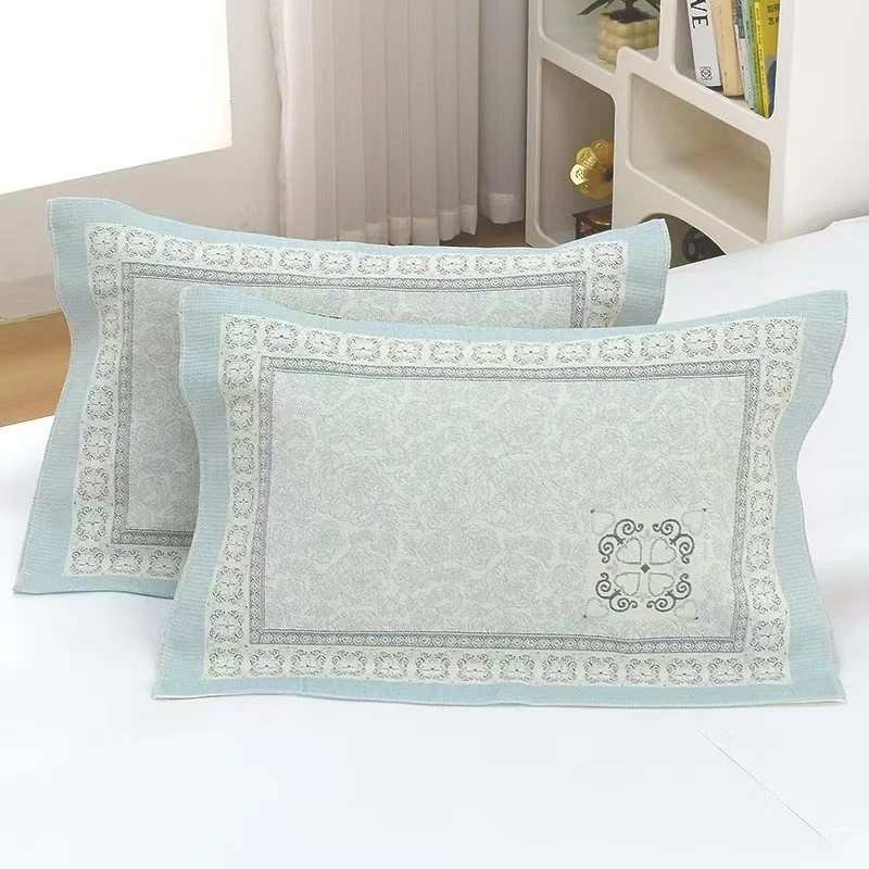 【若兰】52*78cm枕巾棉柔软纱布枕巾一对装 四季可用