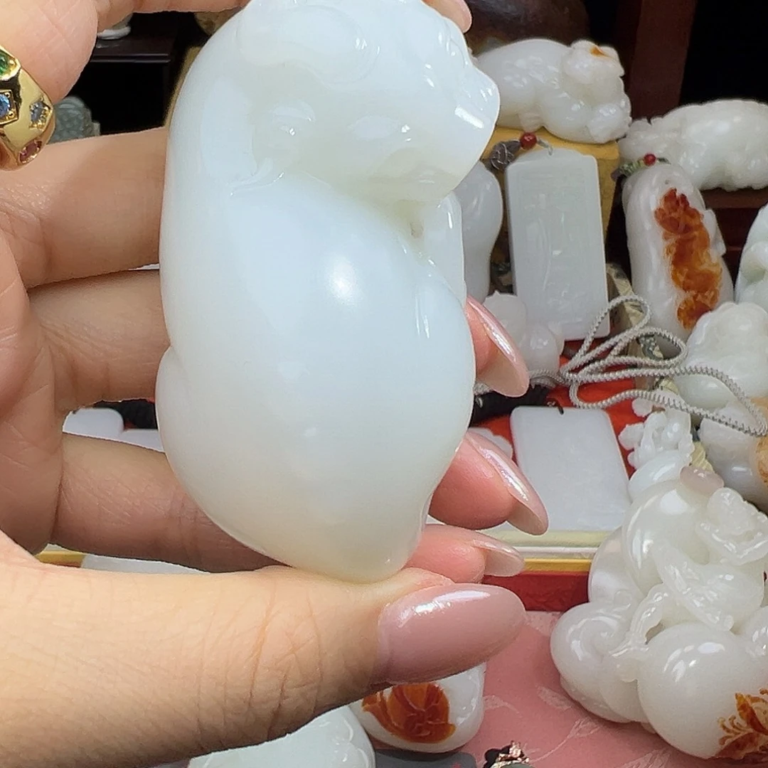 永***、和田玉未镶嵌摆件