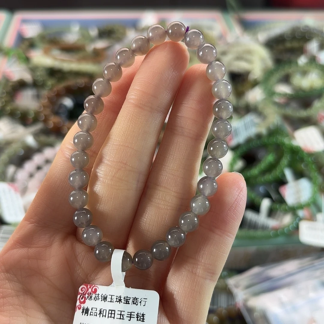 和田玉未镶嵌手链100